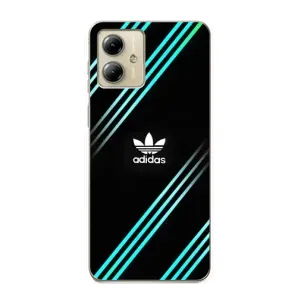 Чехлы Адидас для Motorola MOTO G14 (AlphaPrint) (Адидас с полосами)