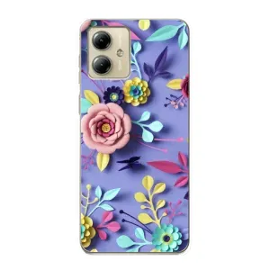 Чохли з квітами для Motorola MOTO G14 (VPrint) (Дизайн квітів)