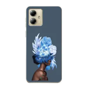 Чехлы (ART) Цветы на Motorola MOTO G14 (VPrint) (Квіти на голові)