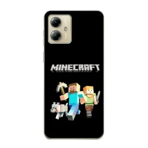 Чохол Майнкрафт на Motorola MOTO G14 (AlphaPrint) Minecraft (герої Minecraft)