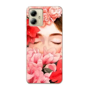 Чехлы (ART) Цветы на Motorola MOTO G14 (VPrint) (Очі в квітах)