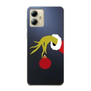 Чохол з принтом «Грінч з іграшкою» для Motorola MOTO G14