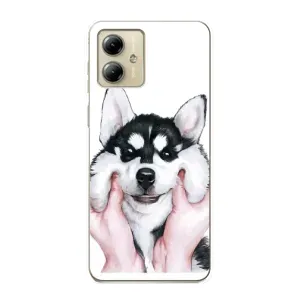 Чехол с Хаски для Motorola MOTO G14 - (AlphaPrint)