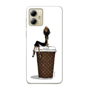 Чехлы Луи Витон для Motorola MOTO G14 (AlphaPrint - LOUIS VUITTON) (кофе LOUIS VUITTON)