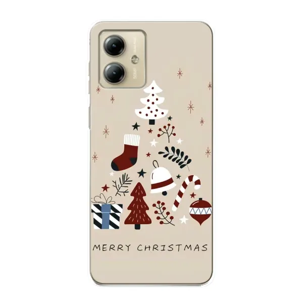 Чохол з принтом «Merry Christmas» для Motorola MOTO G14 Чохол з принтом «Merry Christmas» для Motorola MOTO G14