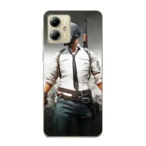 Чеjхол PUBG для Моторола MOTO G14 (AlphaPrint) (Пабг мен)