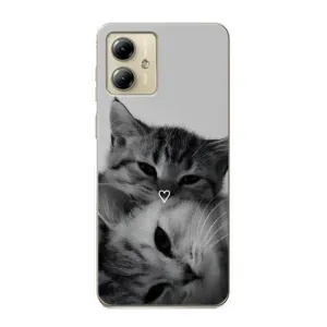 Чохол з принтом «Пара котів» для Motorola MOTO G14