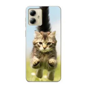 Чохли з Котиками для Motorola MOTO G14 (VPrint) (Прижок кота)