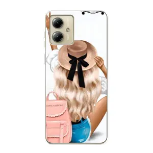 Чехол с печатью для Motorola MOTO G14 - (Мода) (AlphaPrint) (Путешествие)