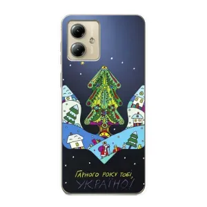 Чохол з принтом «Різдвяний герб» для Motorola MOTO G14