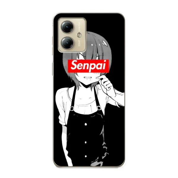 Чехол с принтом «Senpai» для Motorola MOTO G14 Чехол с принтом «Senpai» для Motorola MOTO G14