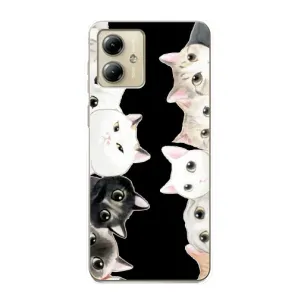 Чохол на Моторола MOTO G14 з Котиками (VPrint) (Погляд котиків)