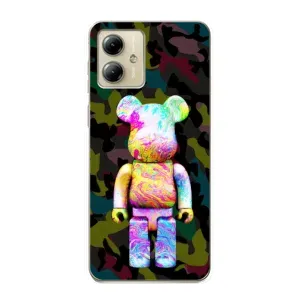 Чохол з принтом «Яскравий Bearbrick» для Motorola MOTO G14
