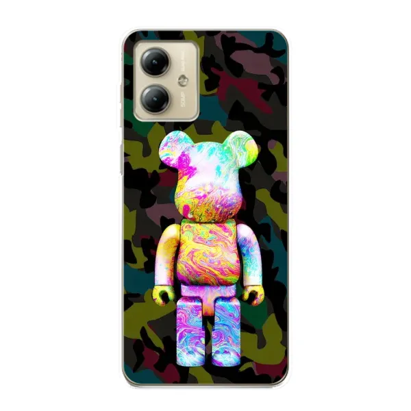 Чохол з принтом «Яскравий Bearbrick» для Motorola MOTO G14 Чохол з принтом «Яскравий Bearbrick» для Motorola MOTO G14