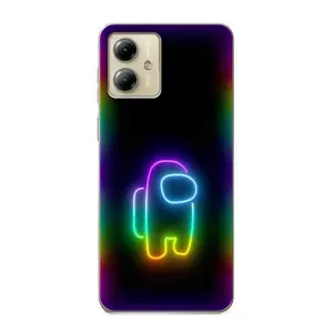 Чохли Амонг Ас для Motorola MOTO G14 (AlphaPrint) (Яскравий скін)