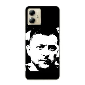 Чехол для Motorola MOTO G14 (AlphaPrint - с принтом Зеленского)
