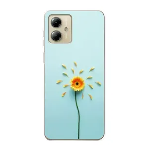 Чохли з квітами для Motorola MOTO G14 (VPrint) (Жовта квітка)