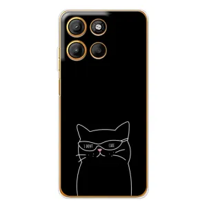 Чохол з малюнком кіт на Motorola Moto G15 Power (Байдужий кіт)