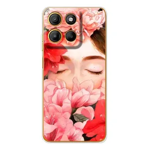 Чехлы (ART) Цветы на Motorola Moto G15 Power (VPrint) (Глаза в цветах)