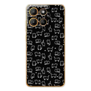 Чохол з принтом для Motorola Moto G15 Power (AlphaPrint) Модні коти (Маленькі котики)