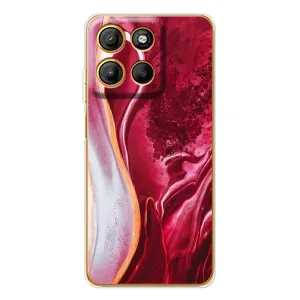 Чехол для graagos Moto G15 Power - с принтом (Дизайнерские) (AlphaPrint) (Мрамор красный)