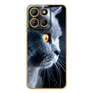 Чохли з Котиками для Motorola Moto G15 Power (VPrint) (Сірий Кіт)