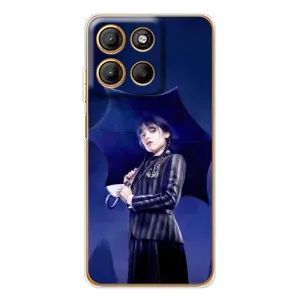 Чохли Венсдей на Motorola Moto G15 Power Уенсдей (AlphaPrint) (Венздей з парасолькою)