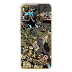Чехлы с картинкой ЗСУ для Motorola Moto G15 Power (AlphaPrint) (Воїн ЗСУ)