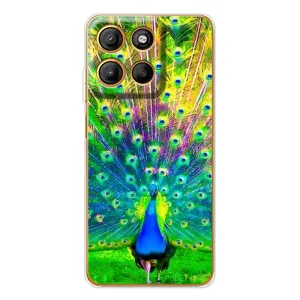 Чохол з пташками на Motorola Moto G15 Power (VPrint) (Яскравий Павлин)