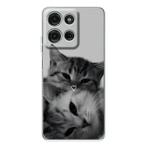 Чохол з малюнком кіт на Motorola Moto G15 (Пара котів)