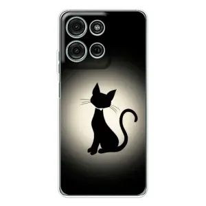 Чохол з принтом для Motorola Moto G15 (AlphaPrint) Модні коти (Силует котика)