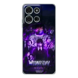 Чехол с дизайном Венздей 2 на Motorola Moto G15 (Фиолетовая магия Уэнздей)