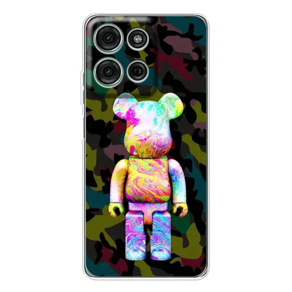 Чохол з принтом «Яскравий Bearbrick» для Motorola Moto G15