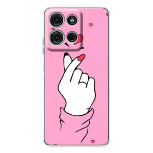 Чохол з принтом для Motorola Moto G15 (AlphaPrint - Знак сердечка)
