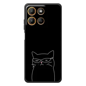 Чохол з малюнком кіт на Motorola Moto G17 Power (Байдужий кіт)