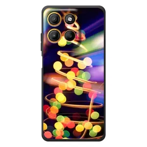 Новогодние Чехлы для Мо Motorola Мо G17 Пауэр 
 (VPrint) (Елка с гирлянд)