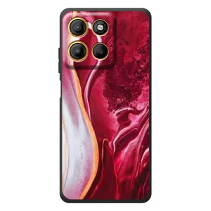 Чохол для 

Motorola Мото G17 Павер 
 - з принтом (Дизайнерські) (AlphaPrint) (Мрамор червоний)