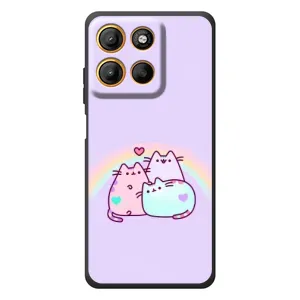 Чехол на Мо Motorola Мо G17 Пауэр
с Котами (VPrint) (Радужные котики)