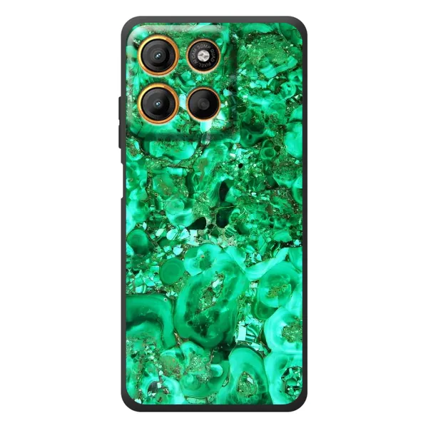 Чехол с принтом «Салатный Мрамор» для Motorola Moto G17 Power