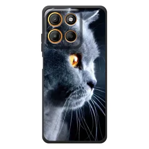 Чохли з Котиками для Motorola Moto G17 Power (VPrint) (Сірий Кіт)