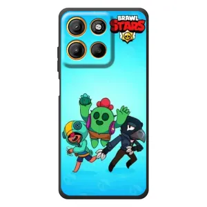 Чехлы Brawl Stars для Motorola Moto G17 Power (AlphaPrint) (Трио героев)