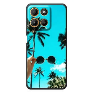 Силиконовый чехол с КАРТИНКАМИ лето для Motorola Moto G17 Power (AlphaPrint) (Взгляд лето)