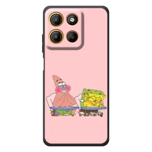 Чехол Губка Боб для Мо Motorola Мо G17 Пауэр 
 (За партой)