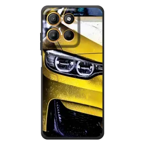 Чехлы с Машинами на Мо Motorola Мо G17 Пауэр 
 (VPrint) (Желтая машина)