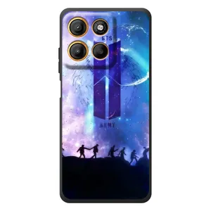Чехлы BTS для Motorola Moto G17 (AlphaPrint) (Army BTS)