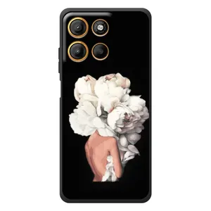 Чехлы (ART) Цветы на Motorola Moto G17 (VPrint) (Білі квіти)