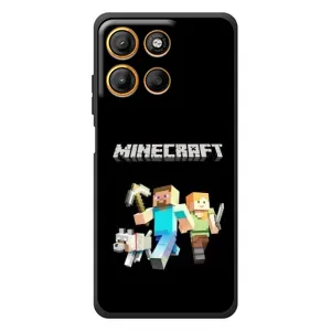 Чохол Майнкрафт на Motorola Moto G17 (AlphaPrint) Minecraft (герої Minecraft)