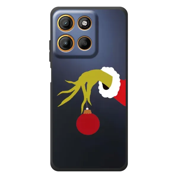 Чехол с принтом «Гринч с игрушкой» для Motorola Moto G17
