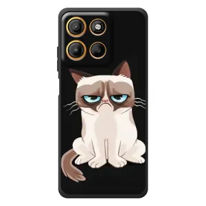 Чохол з принтом для Motorola Moto G17 (AlphaPrint) Модні коти (Сумний кіт)