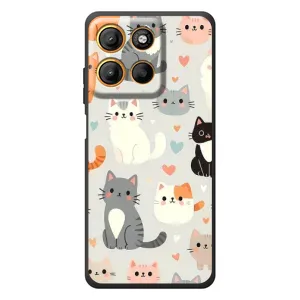 Чохол з малюнком кіт на Motorola Moto G17 (Колаж котів)